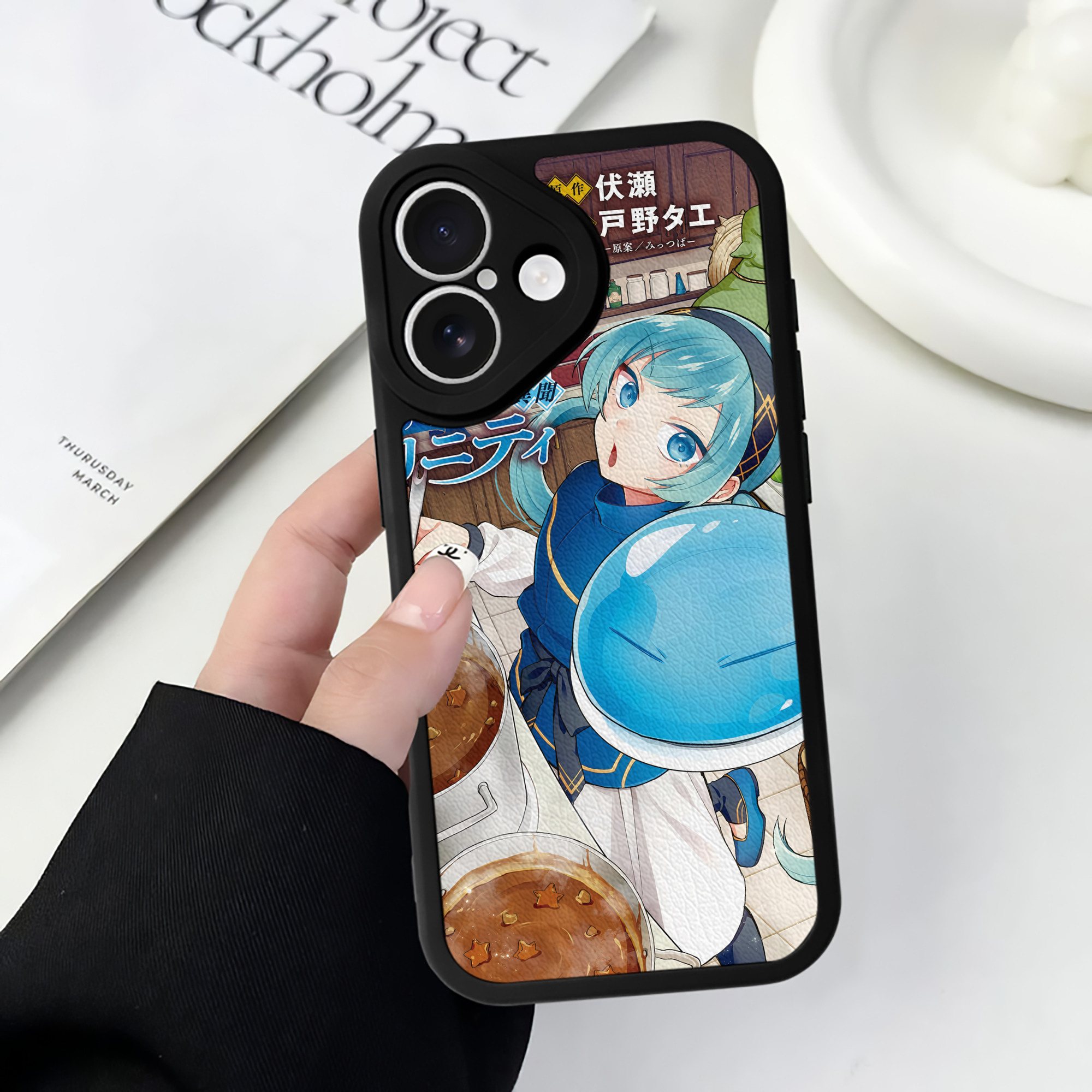 転スラ Regarding Reincarnated to Slime 【iPhone 16シリーズ対応】シリコンスマホケース（レザー調） 材質：シリコン